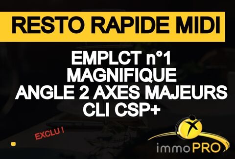 RESTO RAPIDE QUARTIER BUREAU EMPLACEMENT STRATEGIQUE,... 275000 69003 Lyon