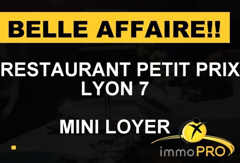 Petit prix pour ce restaurant Lyon 7 avec mini loyer!... 140000 69007 Lyon