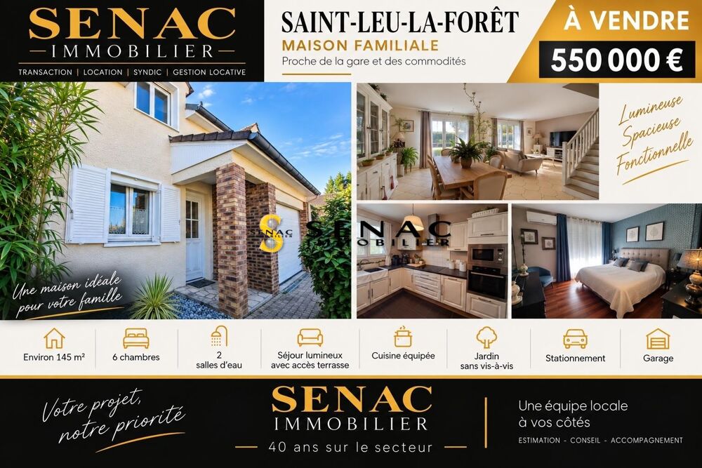 vente Maison - 8 pièce(s) - 170 m² Saint-Leu-la-Forêt (95320)
