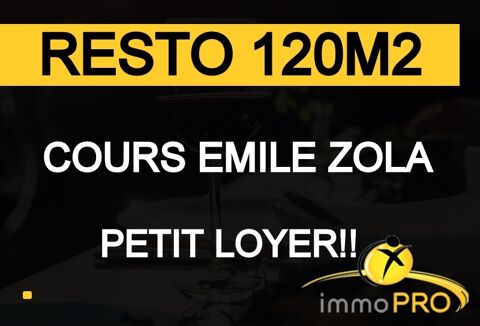 Restaurant de 120 m2 Villeurbanne.A voir cette affair... 165000 69100 Villeurbanne