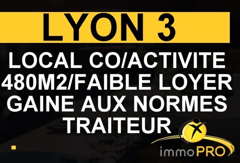 LOCAL INDIVIDUEL DE 495M2.AUJOURD'HUI LABO DE PRODUCT... 176000 69003 Lyon