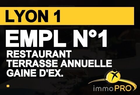 RESTAURANT AVEC GAINEEMPLACEMENT N°1 EN ANGLETERRASSE... 432000 69001 Lyon