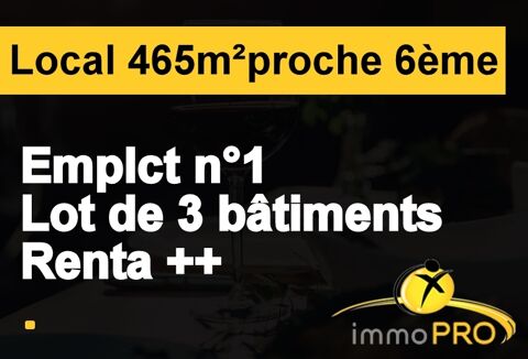 Local d'activit&eacute; de 465m&sup2; situ&eacute; a la fronti&egrave;re entre ... 648000 69100 Lyon