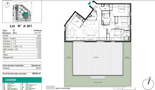  Appartement � vendre 4 pi�ces 102 m�