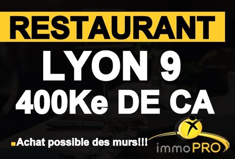 RESTAURANT TRES BIEN PLACE A LYON 9Une belle affaire ... 275000 69009 Lyon